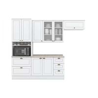 Kit Cozinha Modulada 5 Peças Americana 2aéreos+ 1 Paneleiro +1balcão + 1 Complemento C5p32 Branco