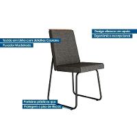 Cadeira Sala De Jantar Lira 1752 Kit 4 Uni Preto-grafite - Preto - Carraro - 2