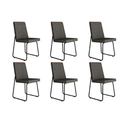 Kit 6 Cadeiras Sala Jantar Lira 1752 6 Uni Pretografite Preto Carraro