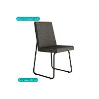 Cadeira De Cozinha Lira 1752 Kit 6 Uni Preto Grafite Preto