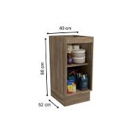 Módulo Cozinha Maxxi Balcão G741 Com 1 Porta Sem Tampo 40cm Canela - 3