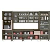 Cozinha Completa 9 Peças Connect 3 Aéreos 2 Balcões 2 Paneleiros 2 Complementos C6p09 Duna Cristal - 3