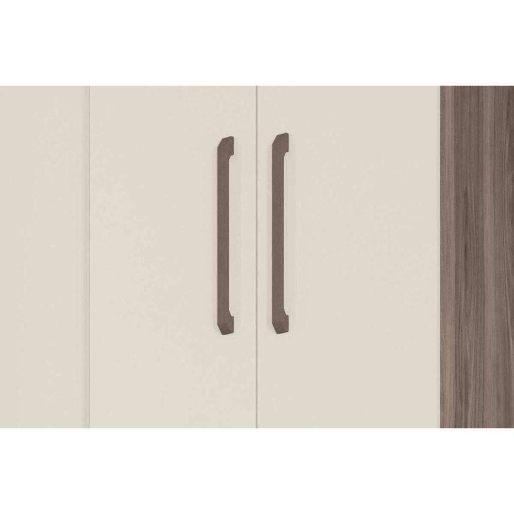 Guarda Roupa 8 Portas E 4 Gavetas C/ Espelho E Pés Nápoles Jatoba - Santos Andirá - 6