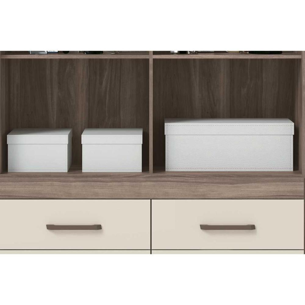 Guarda Roupa Casal 8 Portas E 4 Gavetas C- Espelho E Pés Jatoba - 4