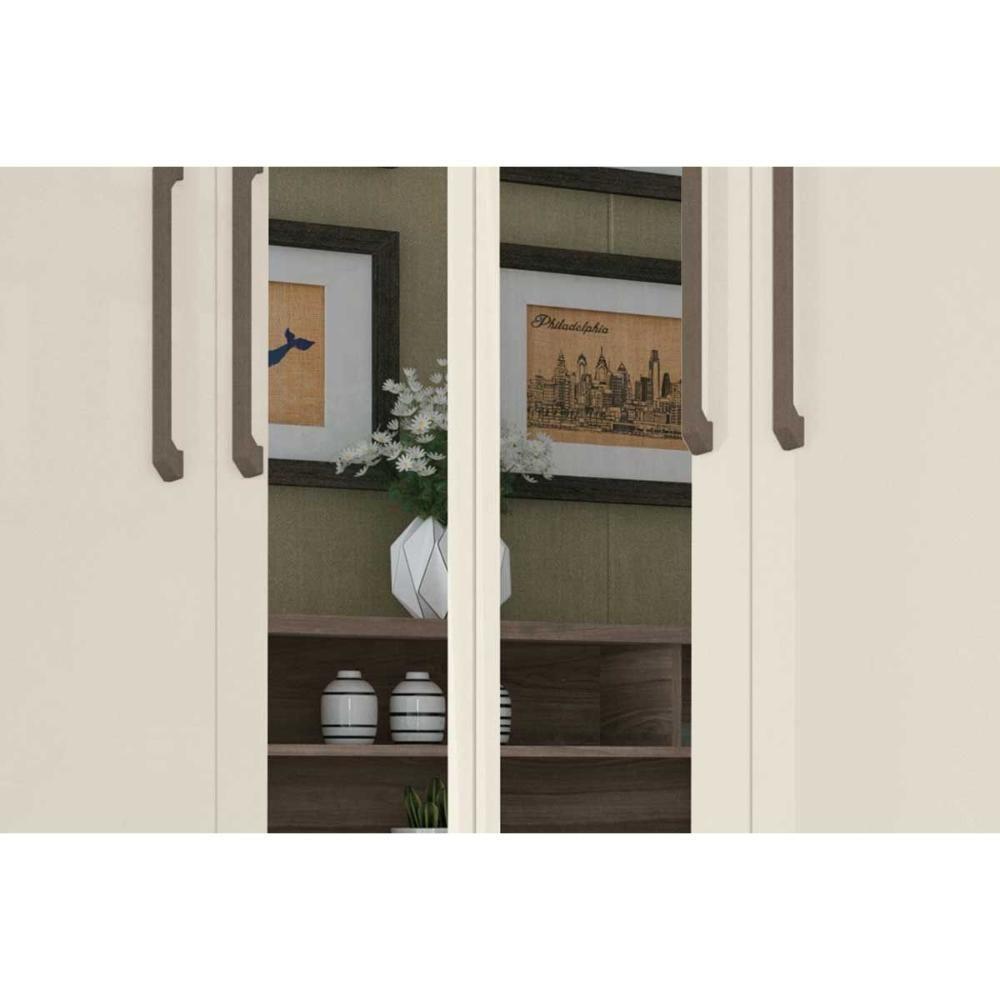 Guarda Roupa Casal 8 Portas E 4 Gavetas C- Espelho E Pés Jatoba - 10