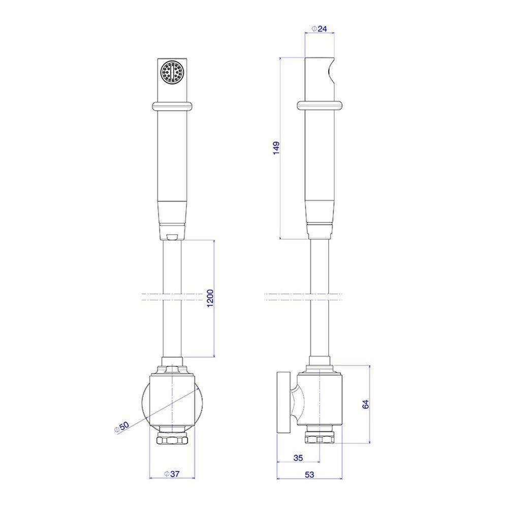 Ducha Higiênica Deca Universal 1948.sm.act.mt Com Derivação Summer Gold - 2