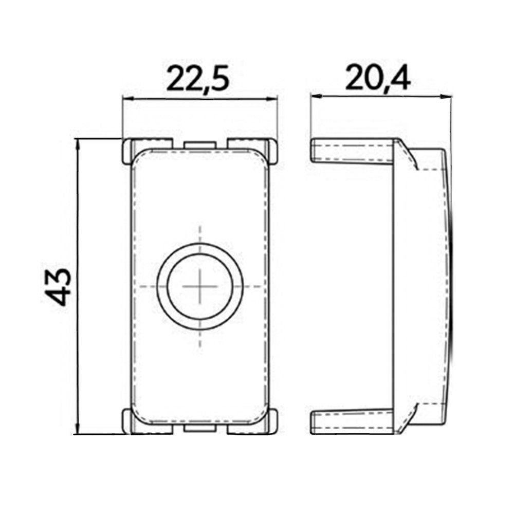 Módulo Saída De Fio Margirius B3 2 Unidades Branco - 2