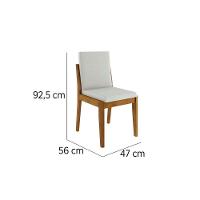 Cadeira Sala De Jantar Lady Kit 4 Uni Natural - Nesher - 2