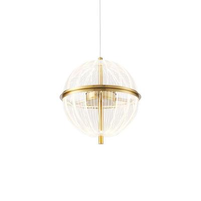 Lustre Pendente Nordecor Miza 2952 Ouro Brilho Led Bivolt 2700K Branco Quente Dourado
