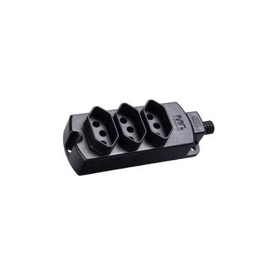 Régua Com 3 Tomadas Margirius Tmu3-320 2p+t 20A Preta Bivolt