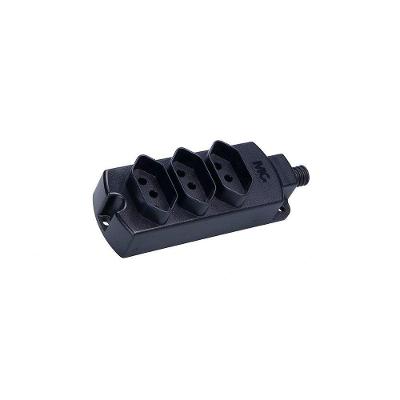 Régua Com 3 Tomadas Margirius Tmu3-310 2p+t 10A Preta Bivolt Preto