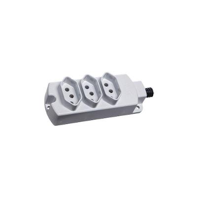 Régua Com 3 Tomadas Margirius Tmu3-320 2p+t 20A Cinza Claro Bivolt