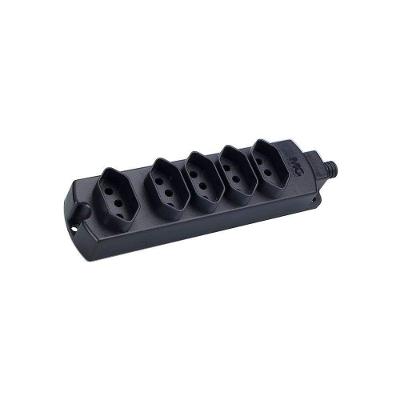 Régua Com 5 Tomadas Margirius Tmu5-310 2p+t 10A Preta Bivolt Preto