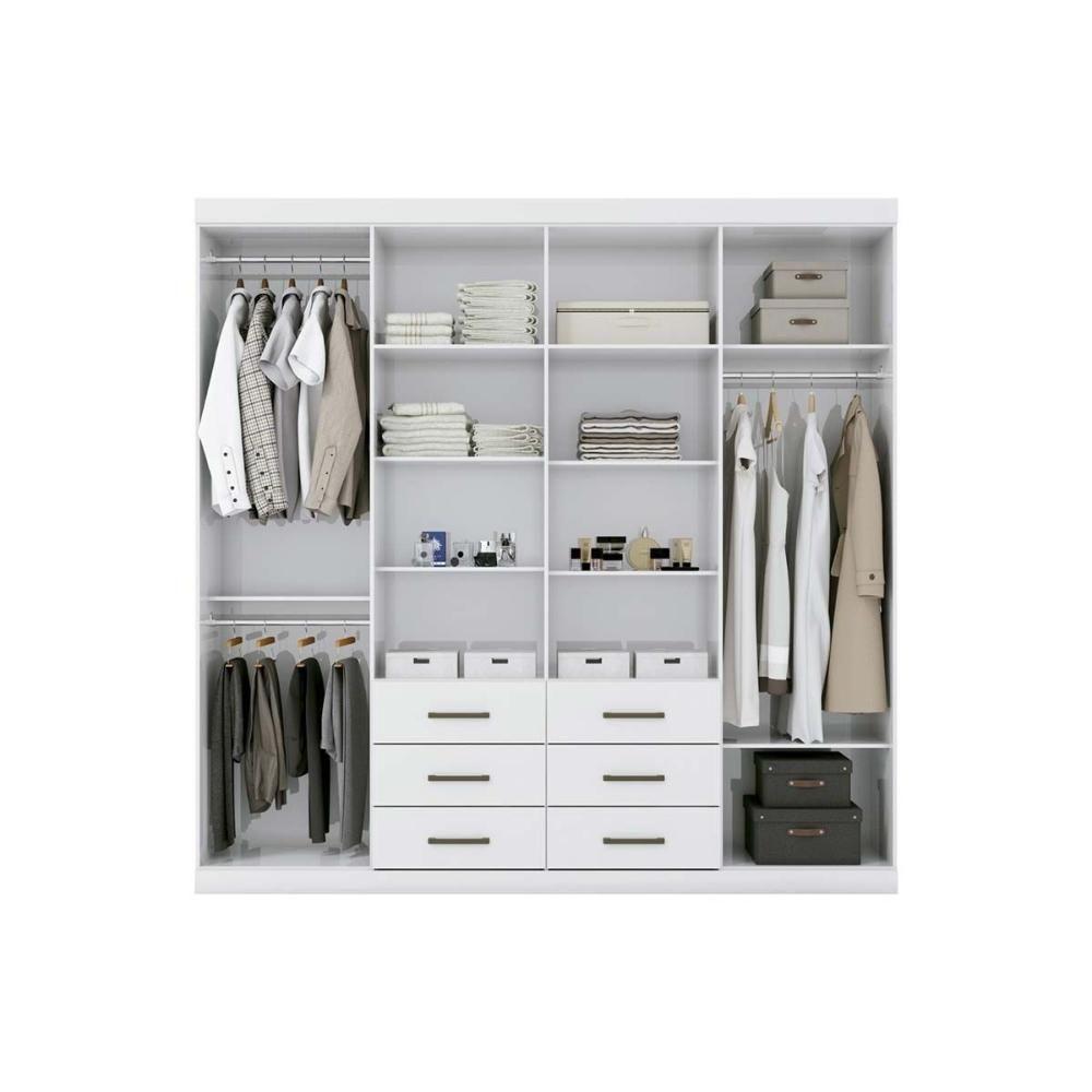 Guarda Roupa 2 Peças (1guardaroupa+1cômoda) Qc140 Branco - Santos Andirá - 8
