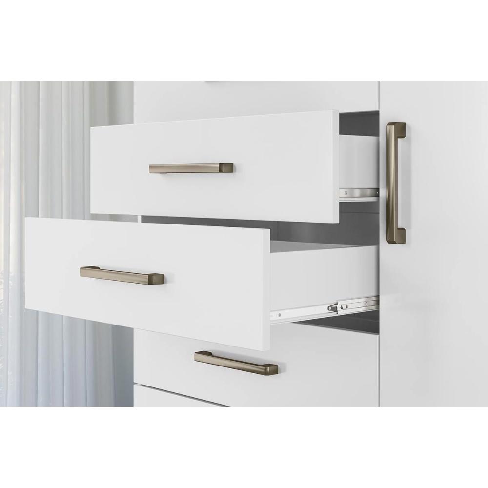 Guarda Roupa 2 Peças (1guardaroupa+1cômoda) Qc140 Branco - Santos Andirá - 10