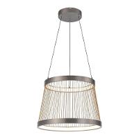 Lustre Pendente Nordecor Beys 2940 Cinza-dourado Led Bivolt 3000K