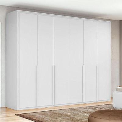 Guarda Roupa Casal Ambiente Imperatore 6 Portas Branco Brilho - Lopas
