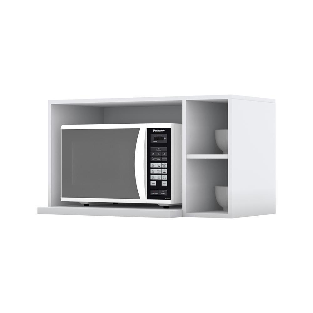Armário Aéreo Micro-ondas Americana Branco - Móveis Henn Branco - 1