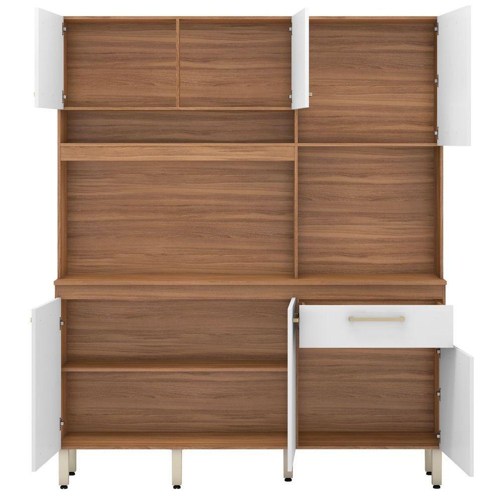 Kit Cozinha Compacta 6 Portas 1 Gaveta Alano Amendola Branco - 2