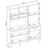 Kit Cozinha Compacta 6 Portas 1 Gaveta Alano Amendola Branco