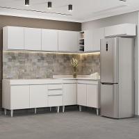 Armário De Cozinha Modulado De Canto 7 Peças Cp22 Balcão Sem Tampo Branco - Lumil - 2