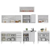 Armário De Cozinha Modulado De Canto 7 Peças Cp22 Balcão Sem Tampo Branco - Lumil - 6
