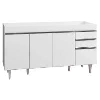 Armário De Cozinha Modulado De Canto 7 Peças Cp22 Balcão Sem Tampo Branco - Lumil - 7