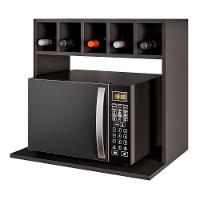 Suporte Micro-ondas Forno Armário Aéreo Com Adega 60cm Lótus M24 Preto - Mpozenato - 1