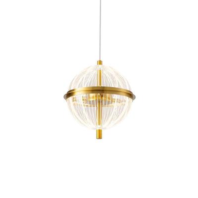 Lustre Pendente Nordecor Miza 2953 Ouro Brilho Led Bivolt 2700K Branco Quente Dourado