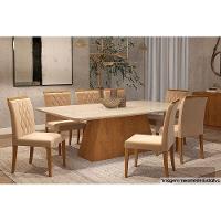 Kit 2 Cadeiras Sala Jantar Juliana Wood 2 Un Madeirado Suede Nude Bege Cimol