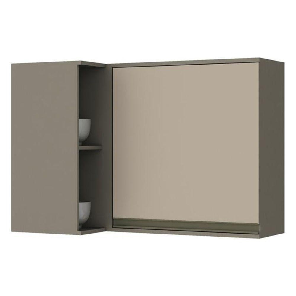 Armário Aéreo Canto Reto 1 Porta Connect Duna-cristal - Móveis Henn Duna - 1