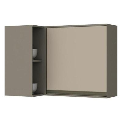 Armário Aéreo Canto Reto 1 Porta Connect Duna-cristal - Móveis Henn Duna