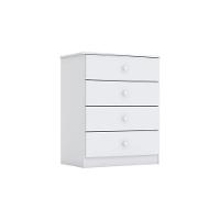 Cômoda Casal Labirinto 4 Gavetas Branco - Henn - 1