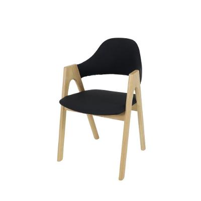 Cadeira De Jantar Estofada Conforto Courino Eleganza Madeira Valeria Preto