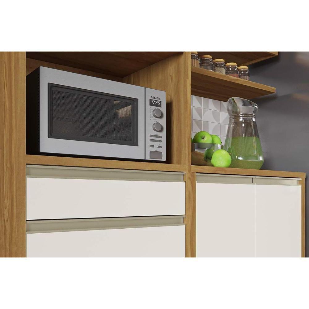 Kit Cozinha Modulada 5 Peças Tempranillo 2 Aéreos + 1 Balcão + 1 Torre Quente + 1 Complemento C5p75 Amendoa Off White Ronipa - 6