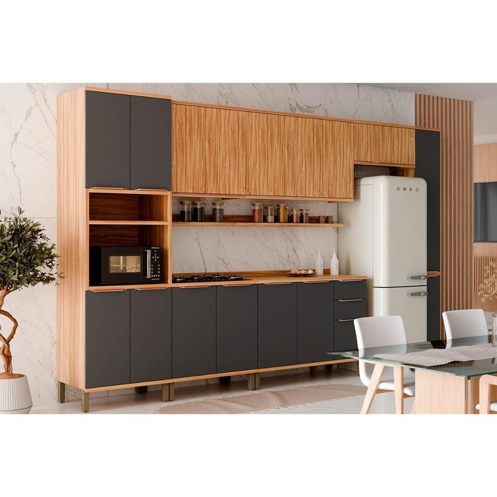 Paneleiro De Cozinha Modulado Sauvignon Com 2 Portas 35cm Amendoa-off White - Ronipa - 2