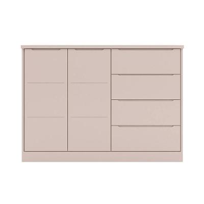 Cômoda Infantil Lua P04 Rose 4 Gavetas em MDF com Puxador em MDF Rosê