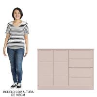 Cômoda Infantil 2 Portas 4 Gavetas Lua P04 Rose - Mpozenato - 6