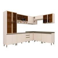 Cozinha Completa 12 Peças Connect 1 4 Aéreos 4 Balcões 1 Paneleiro 3 Complementos C5p92 Off White - 5