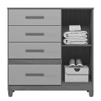 Cômoda Sapateira Vênus 1 Porta E 4 Gavetas Flex Com Pés - Moval Branco/rosa - 3