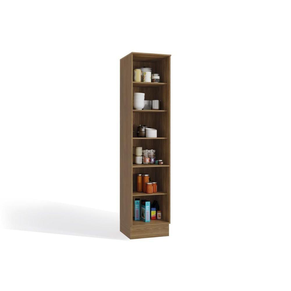 Paneleiro de Cozinha Modulado Botanic M626 c/ 2 Portas c/ 1 Tela Nogueira/Fendi - Kappesberg - 3