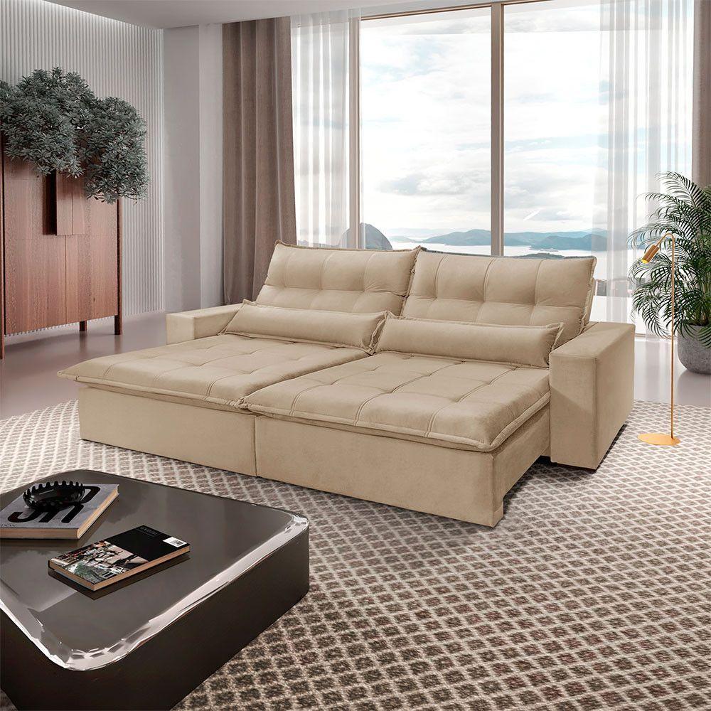 Sofá Grecia Linho 02 Módulos De 80cm B25cm Meu Sofá Online A226 Linho Bege - 1