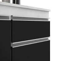 Cozinha Modulada 6 Módulos Composição 8 Branco-preto - Lumil Móveis - 3
