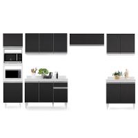 Cozinha Modulada 6 Módulos Composição 8 Branco-preto - Lumil Móveis - 7