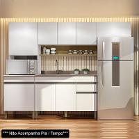 Armário De Cozinha 4 Peças Balcão Sem Tampo 120cm Lina04 K02 Supremo-freijó - Mpozenato - 2