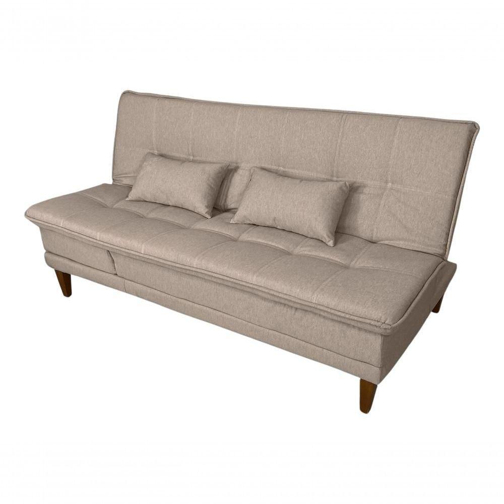 Sofá Cama Berlim Linho Espuma D33 Império Bege 201 - 9