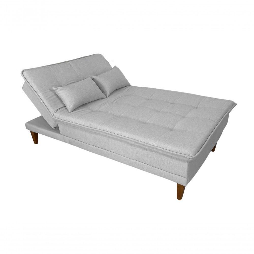 Sofá Cama Berlim Linho Espuma D33 Império Gelo 185 - 5
