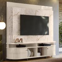 Estante Painel De Tv 65 Pol 183cm Ramona M01 Calacata-off White - Mpozenato - 2