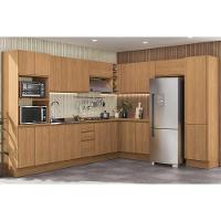 Cozinha Completa 14 Peças Ciela 1 5 Aéreos 4 Balcões 2 Paneleiros 3 Complementos C14p80 Canela - 1