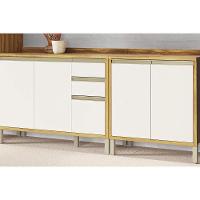 Cozinha Completa Tempranillo 7 Peças (3aéreos+2balcões+1paneleiro+1torrequente) C7p84 Amendoa-off White - Ronipa - 6